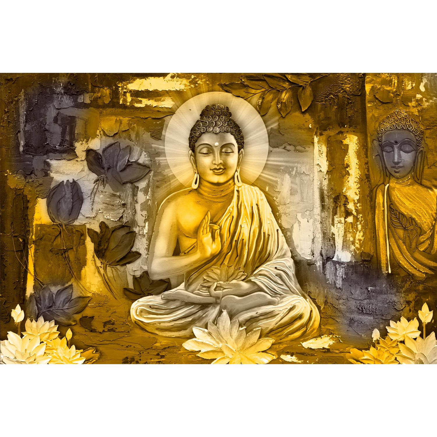 Spiritual Tranquility - Serene Buddha Statue In Nature