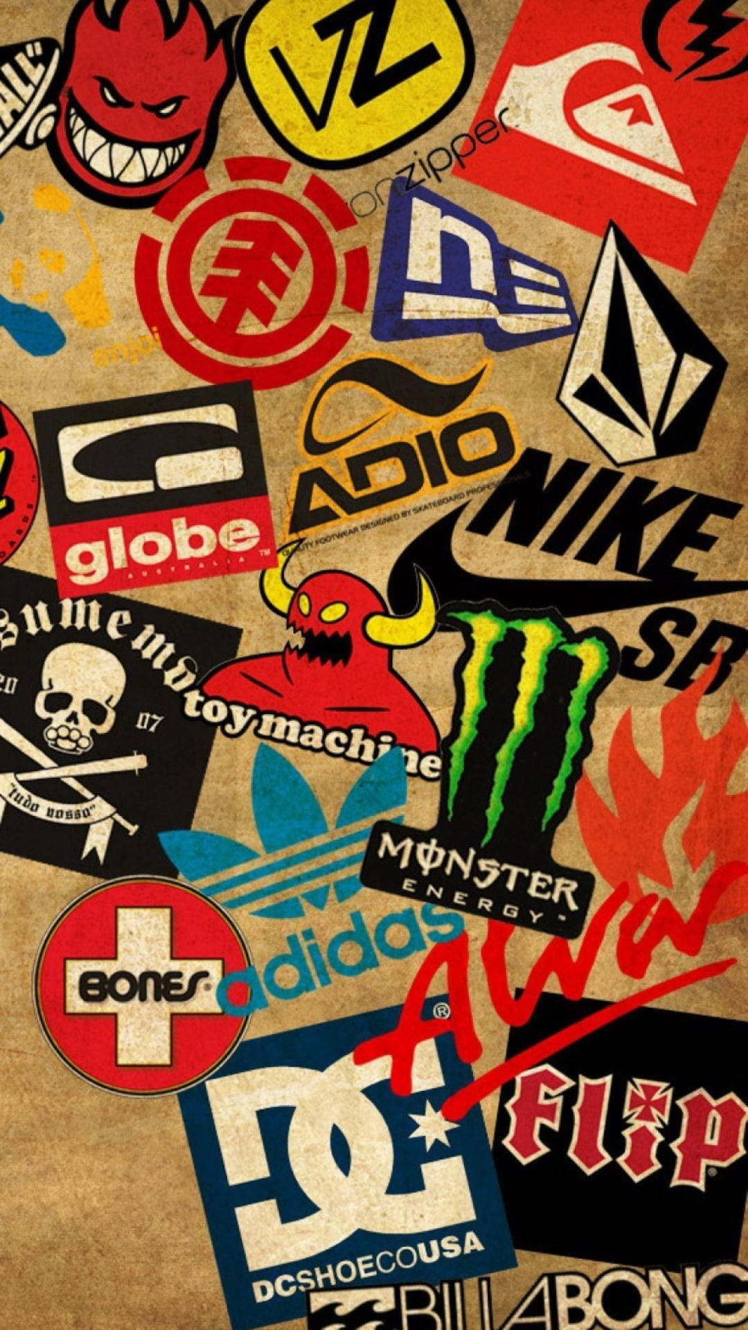 Spitfire Logo Collage Of Brands Wallpaper