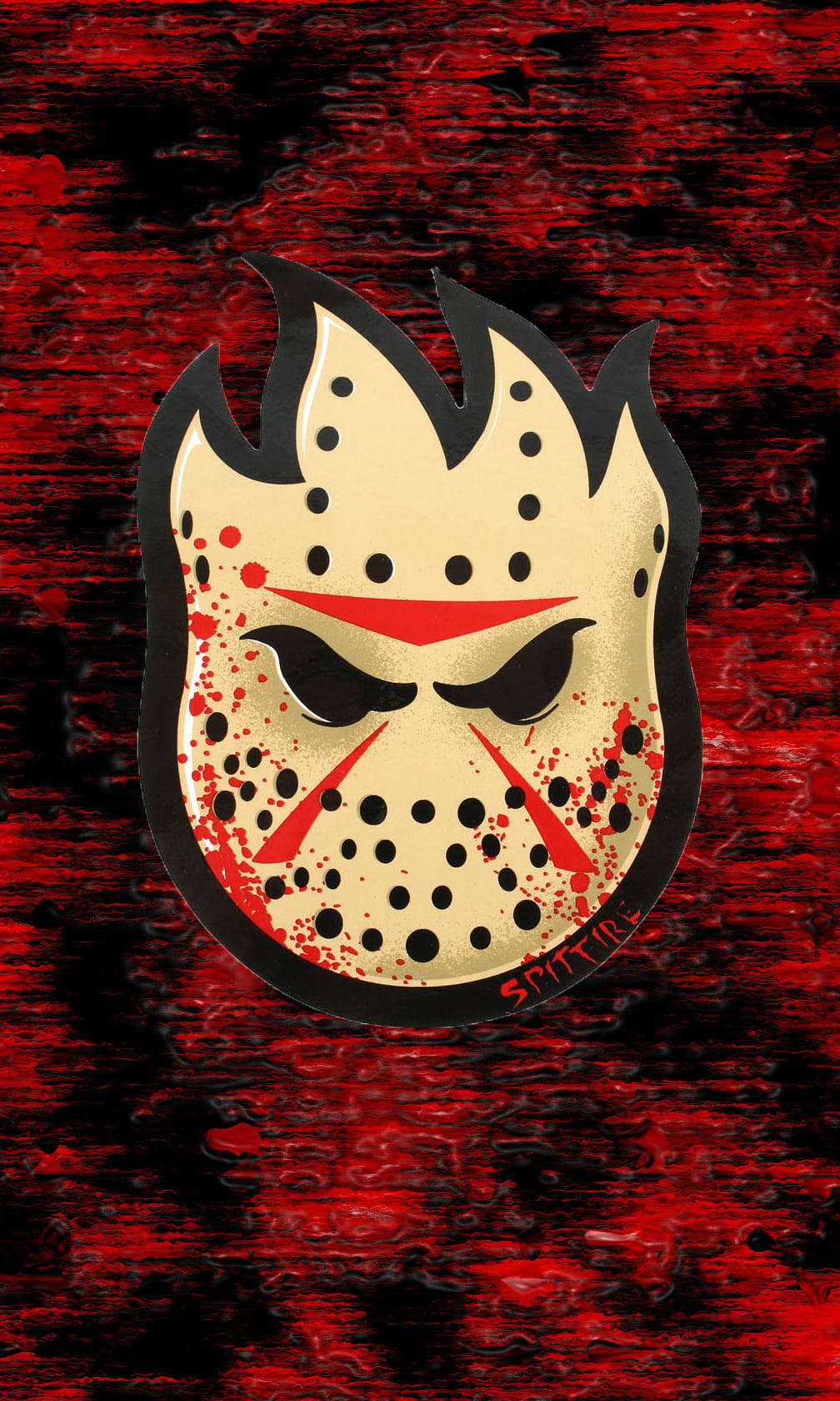 Spitfire Logo Friday The 13th Jason Voorhees Red And Black Picture