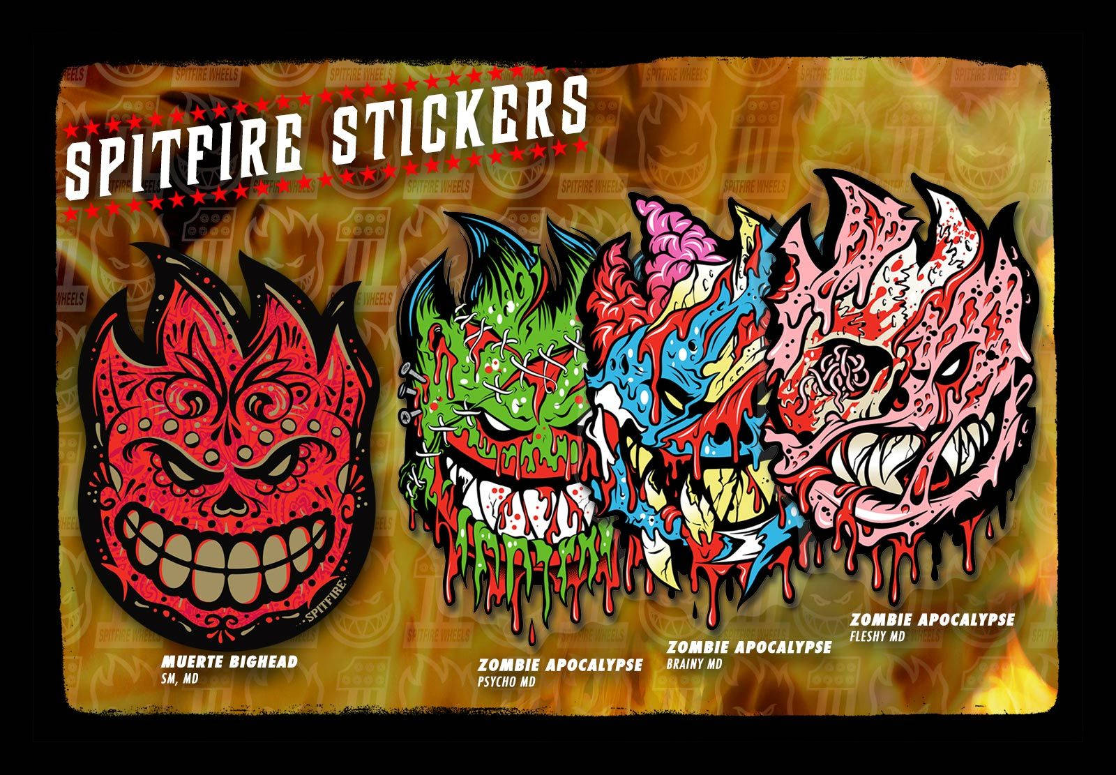 Spitfire Logo Stickers Zombie Apocalypse Wallpaper
