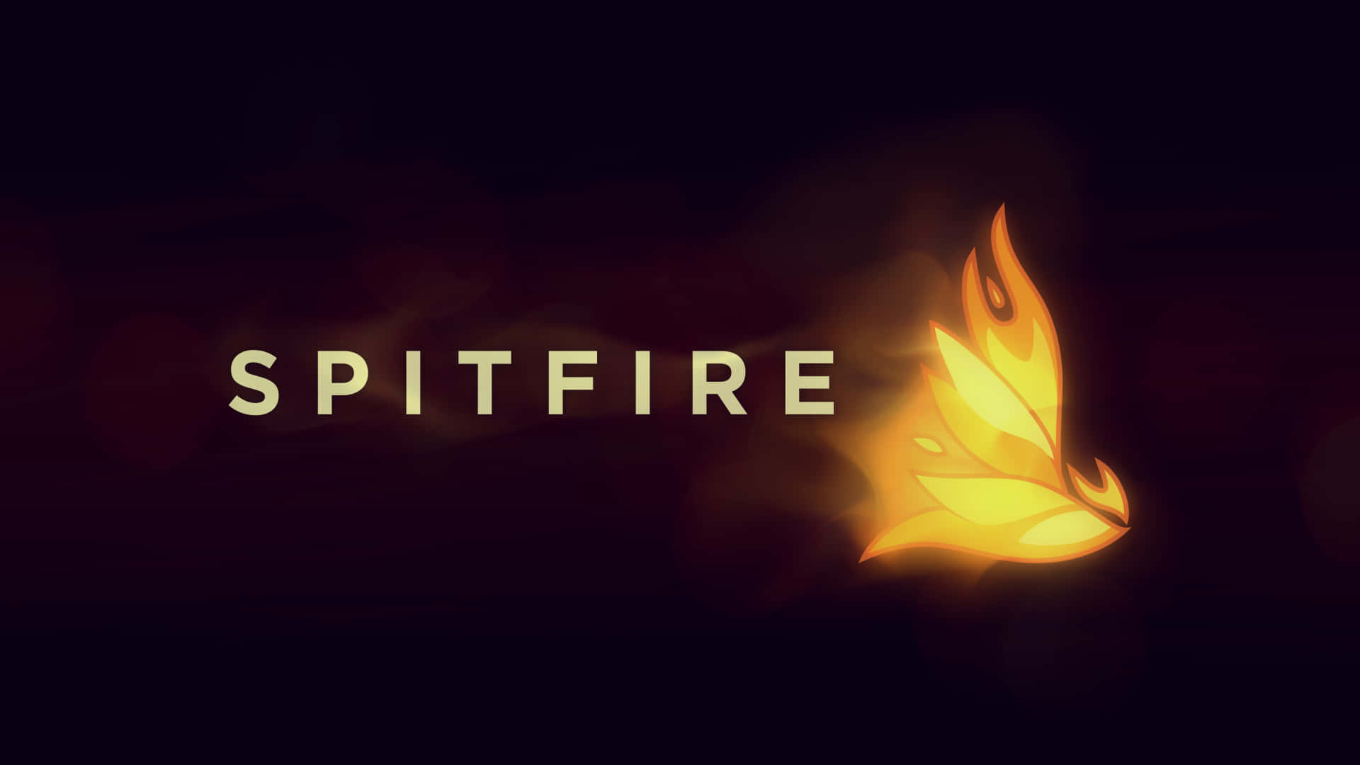 Spitfireun Logotipo De Fuego Sobre Un Fondo Negro Fondo de pantalla
