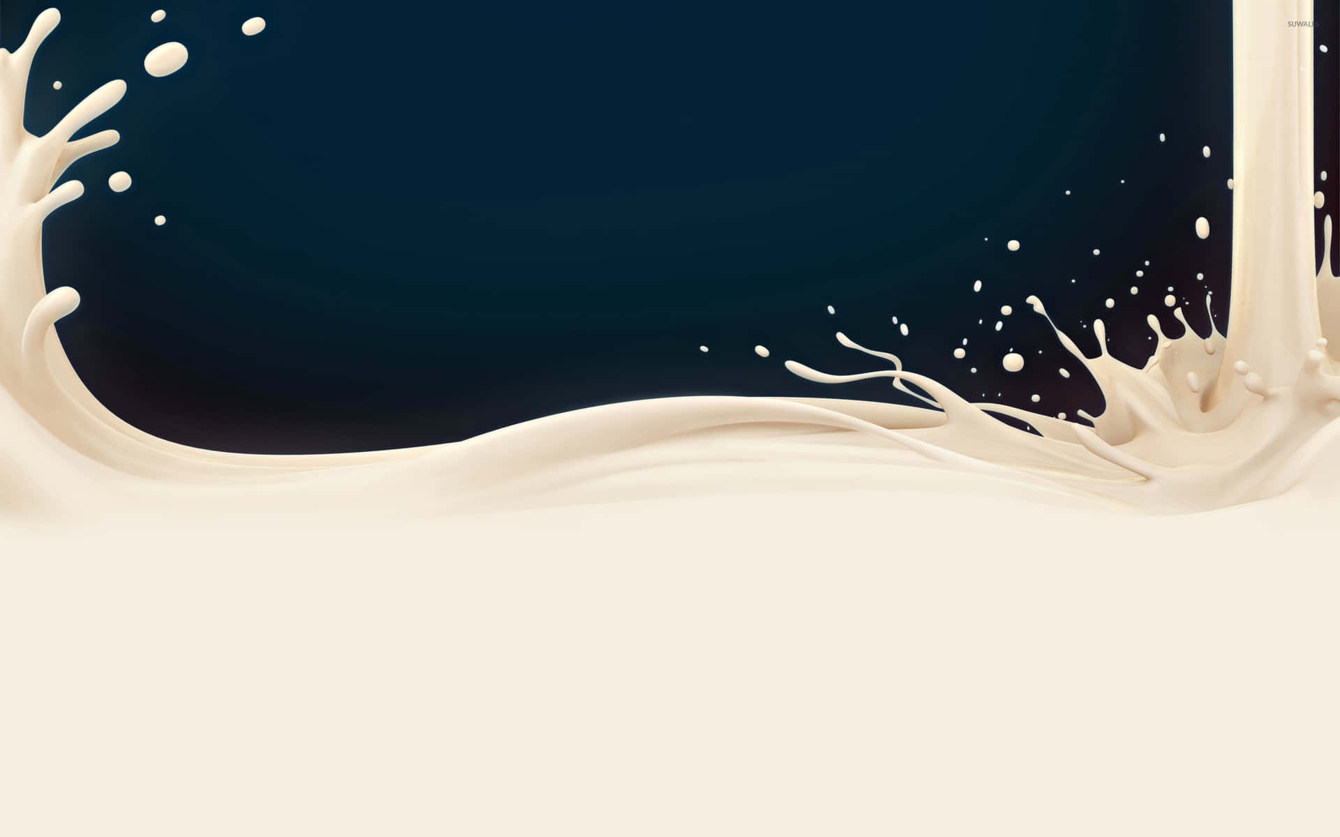 Milk Splash On A Dark Background