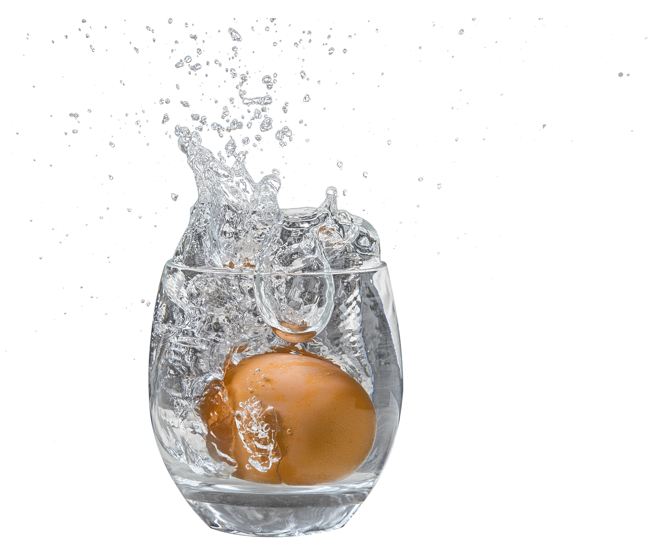 Splashin Glasswith Egg Dynamic Water Motion PNG