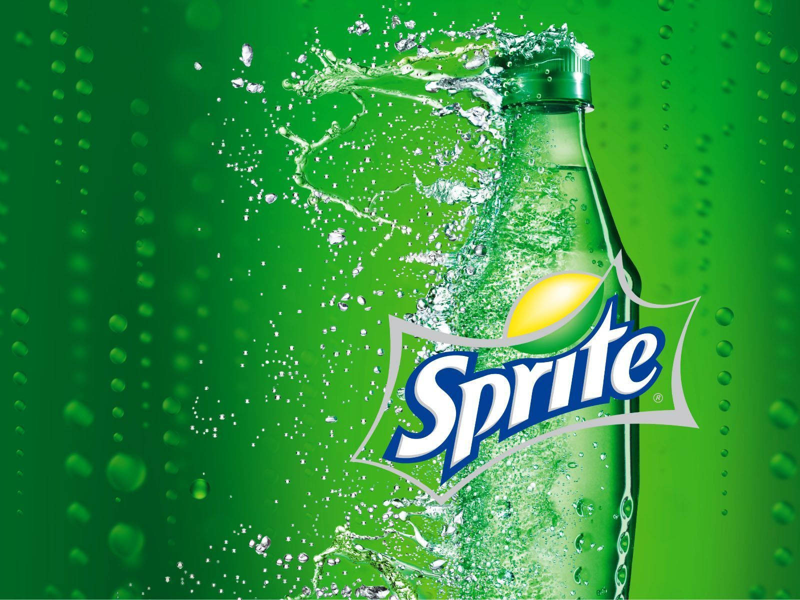 Fresh Splashing Sprite Soda Bottle Wallpaper