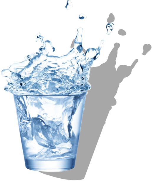 Splashing Water Glass PNG