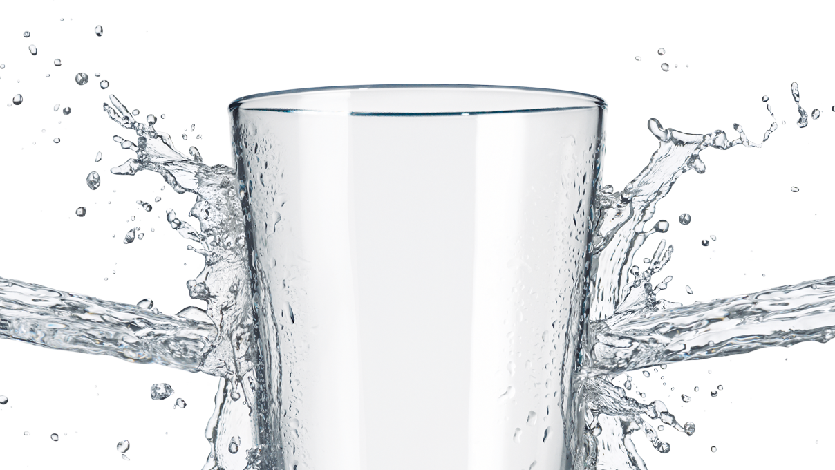 Splashing Water Glass Clear Background PNG