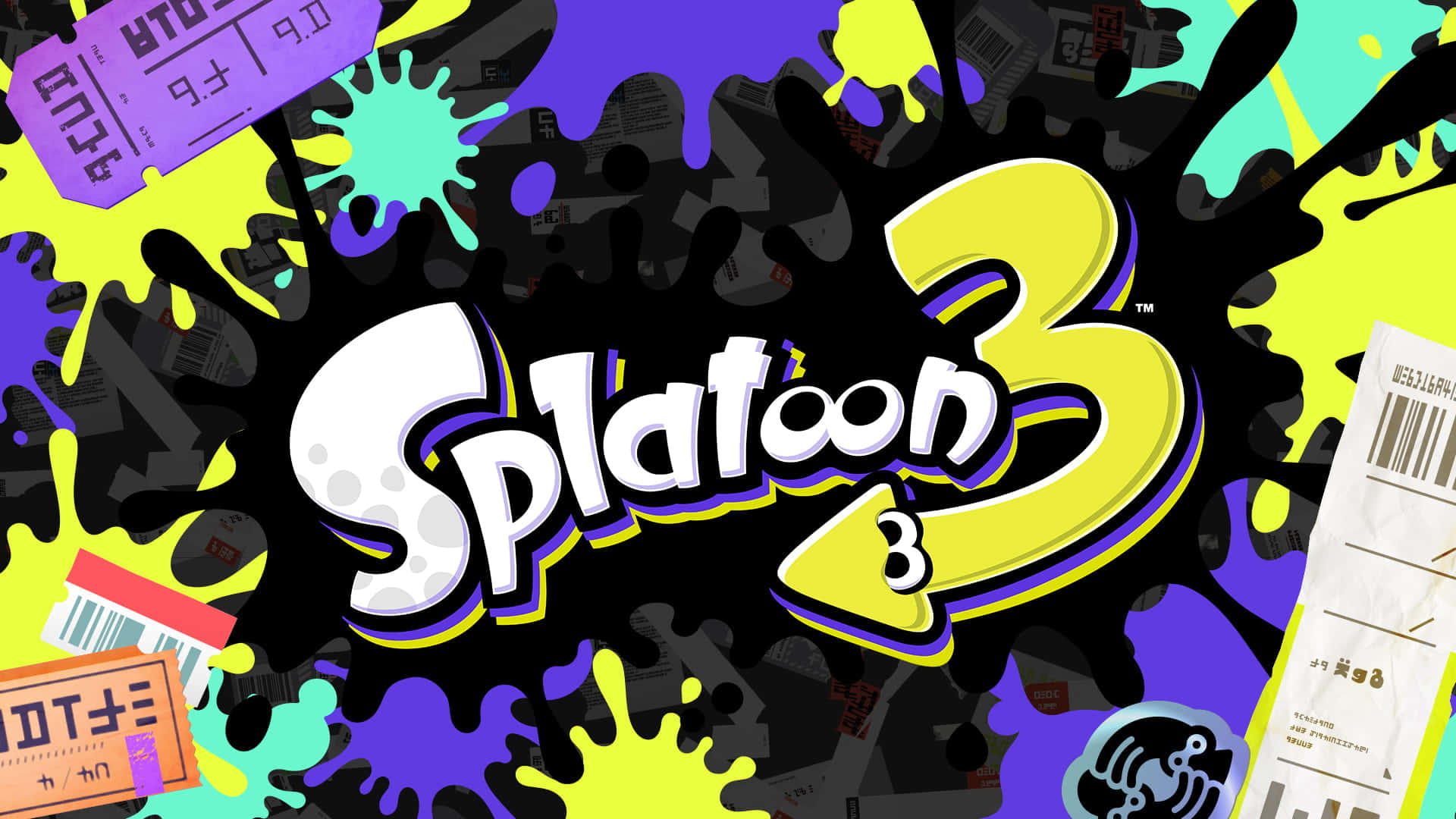 Splatoon3 Colorful Logo Artwork Wallpaper