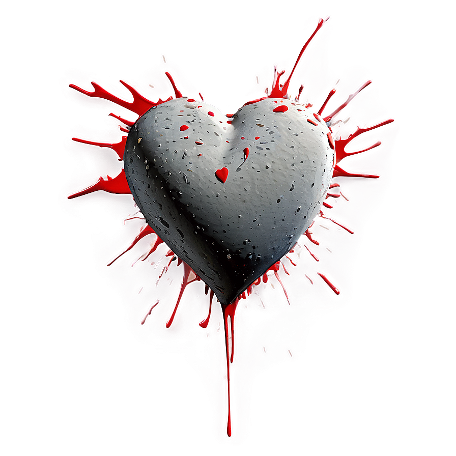Splatter Heart Love Png 97 PNG