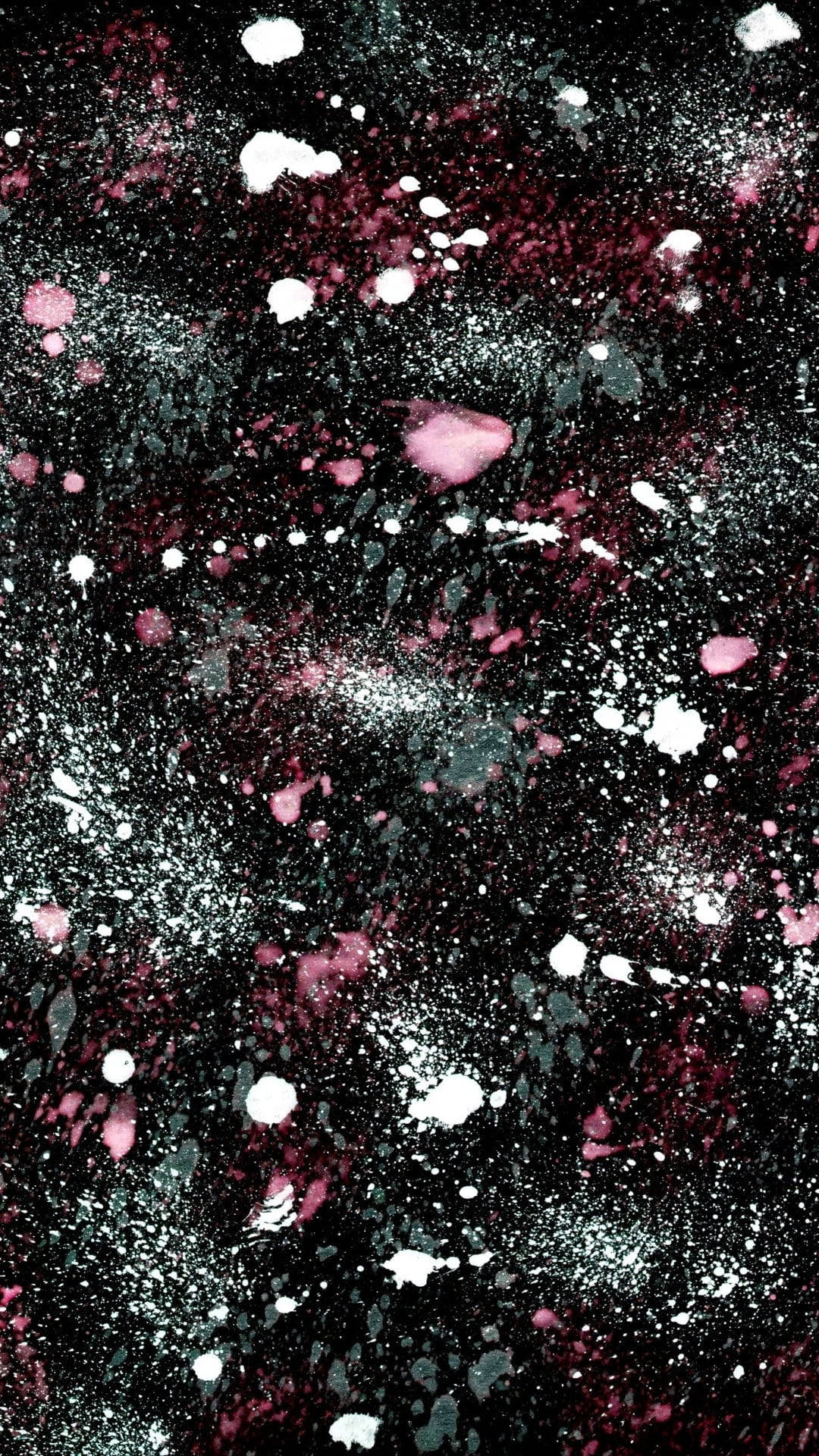 A Black And Pink Paint Splatter On A Black Background Wallpaper