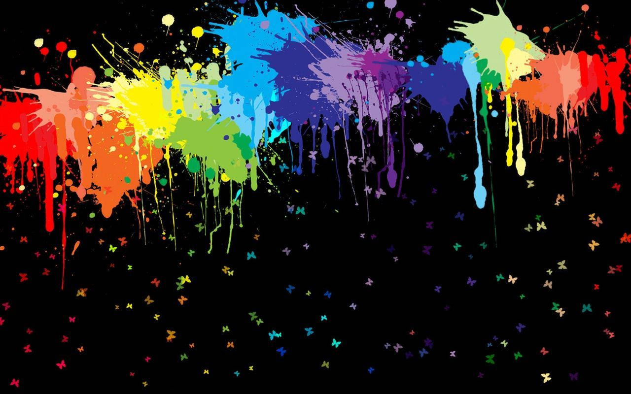 Colorful Splatter Paint Wallpaper