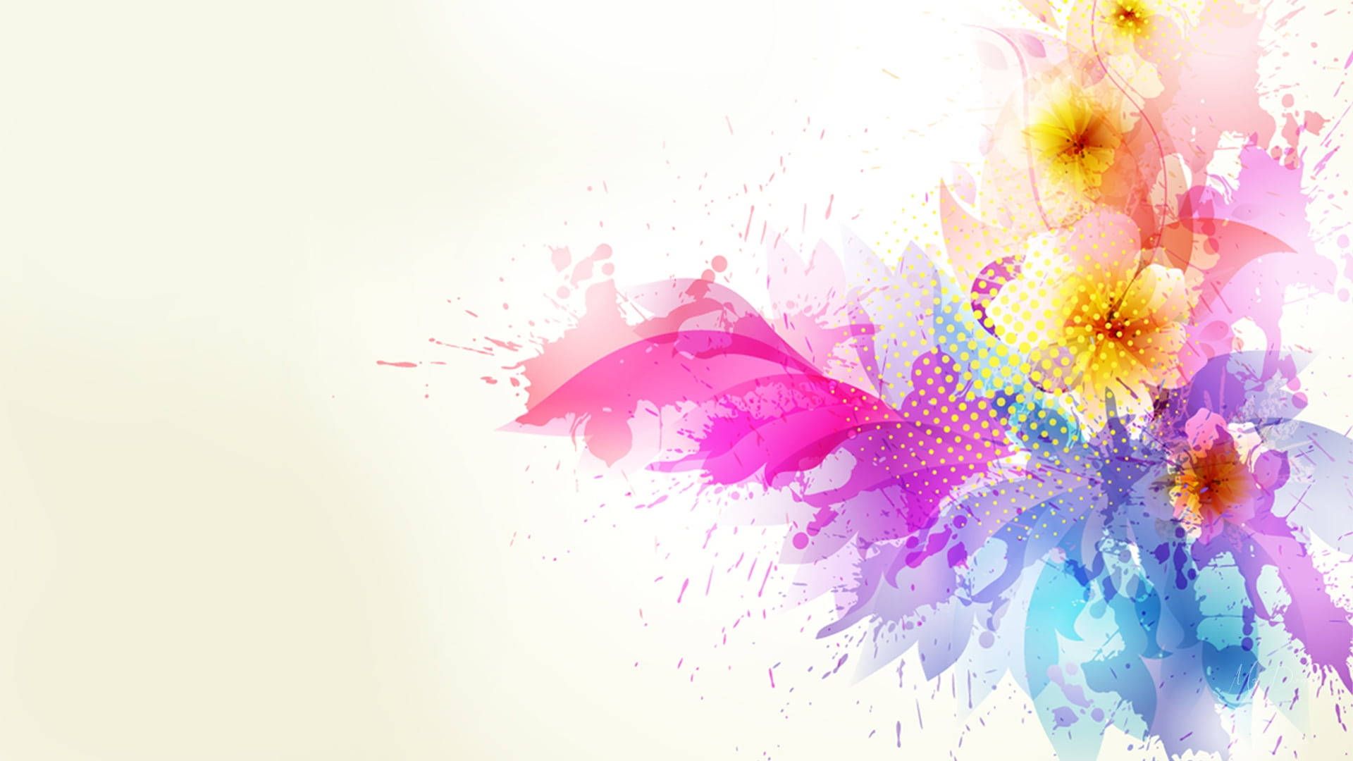 Kaleidoscope of Colors: Vibrant Splatter Paint Artwork Wallpaper