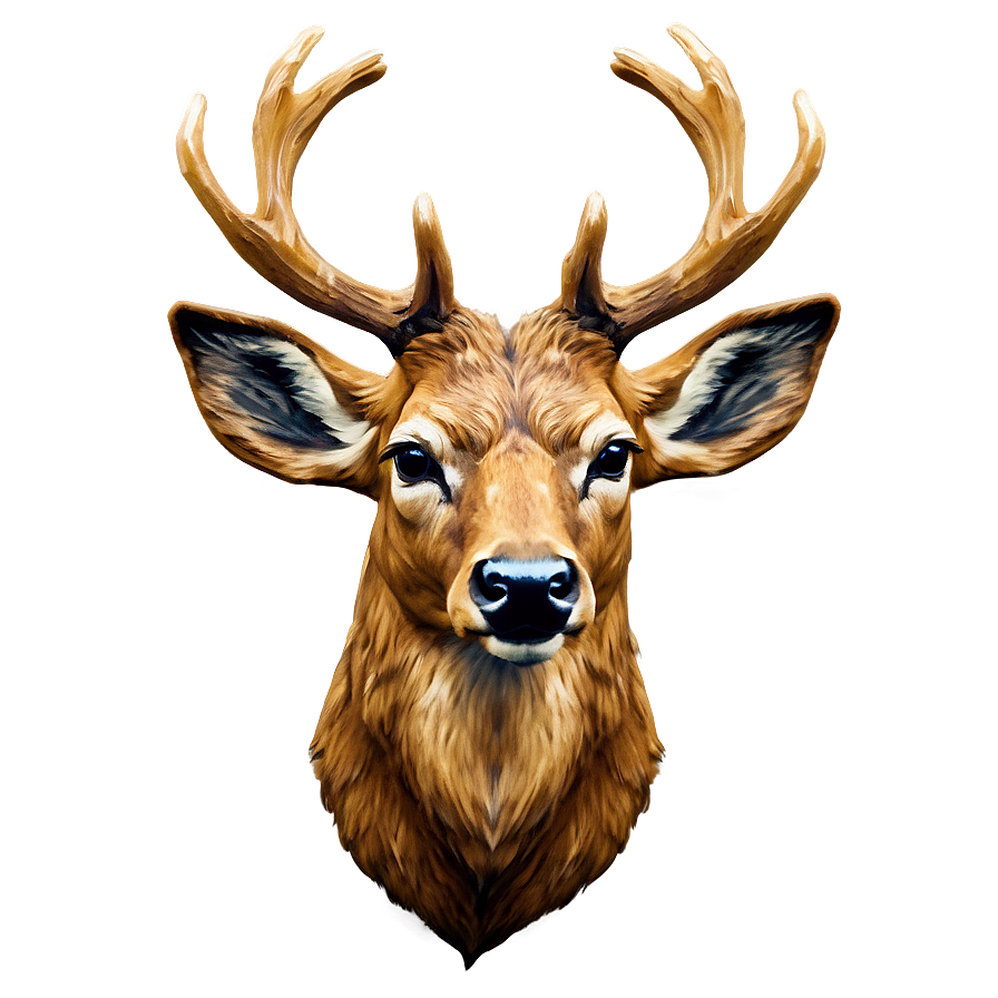 Splattered Paint Deer Head Png Lga PNG