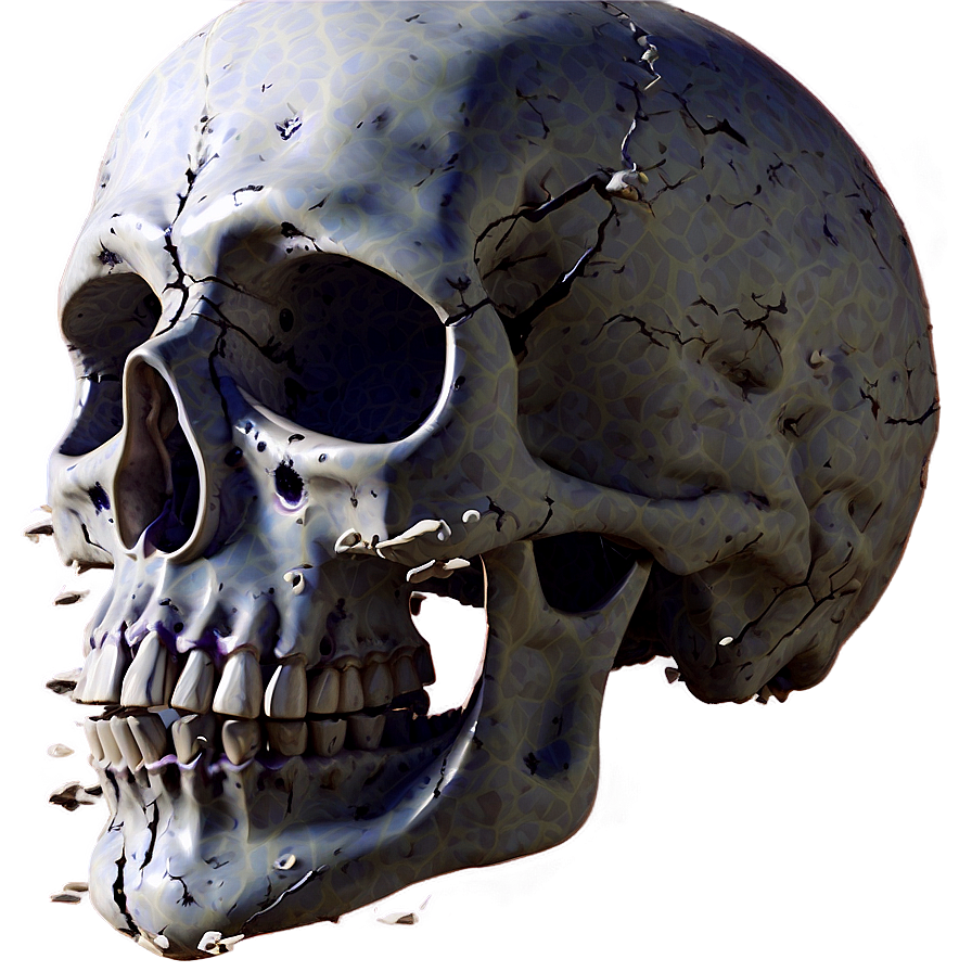 Splattered Skull Graphic Png B PNG