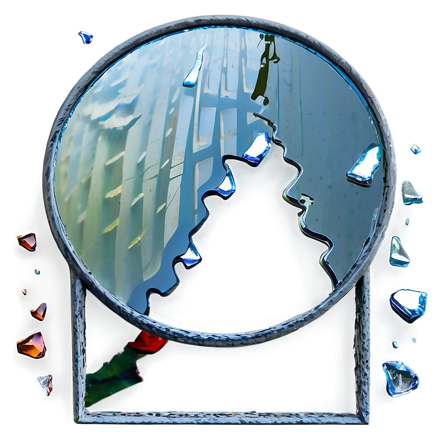 Splintered Glass Mirror Png Adu PNG