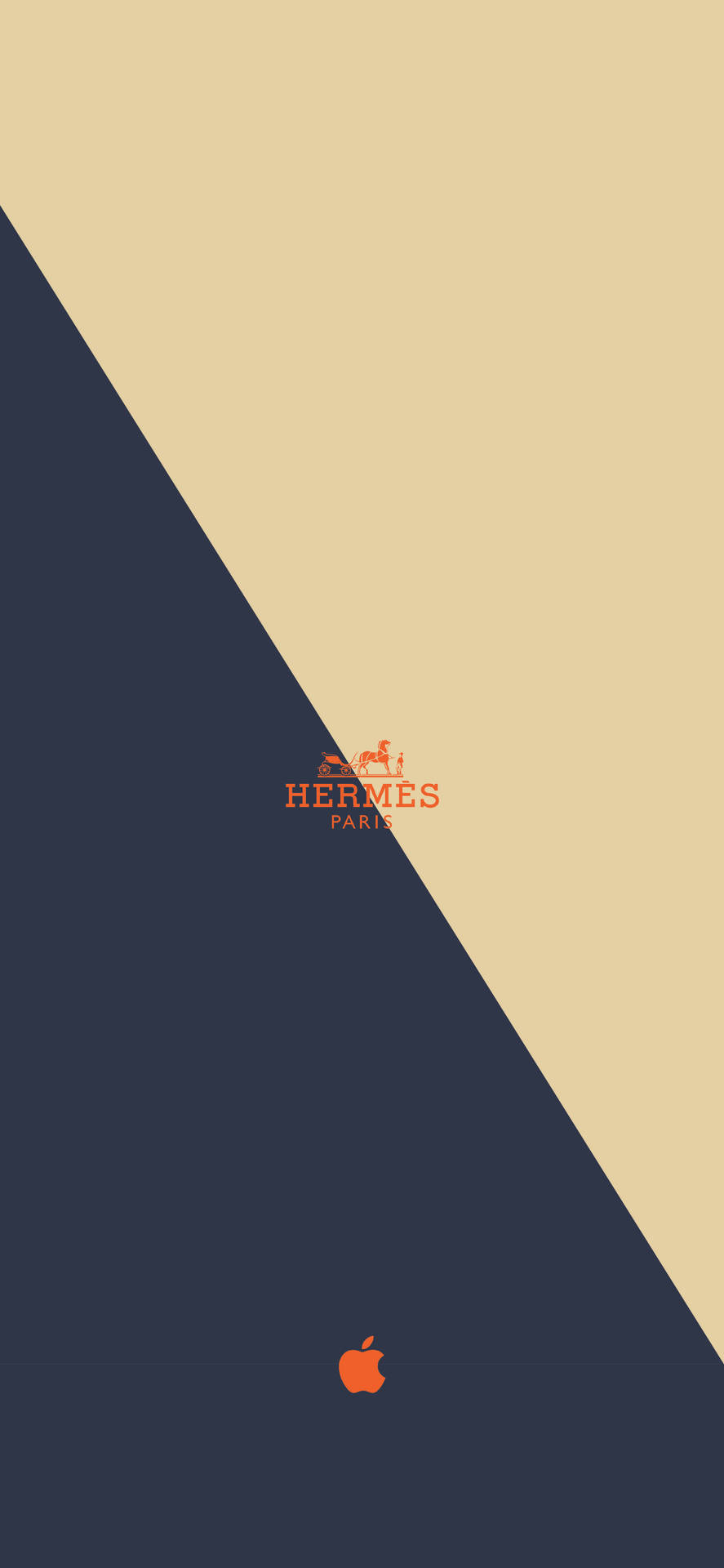 Split Hermes Midnight Blue Cream Wallpaper
