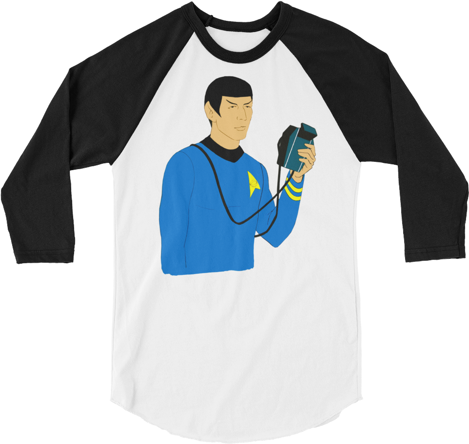 Spock Character Illustration Raglan Shirt PNG