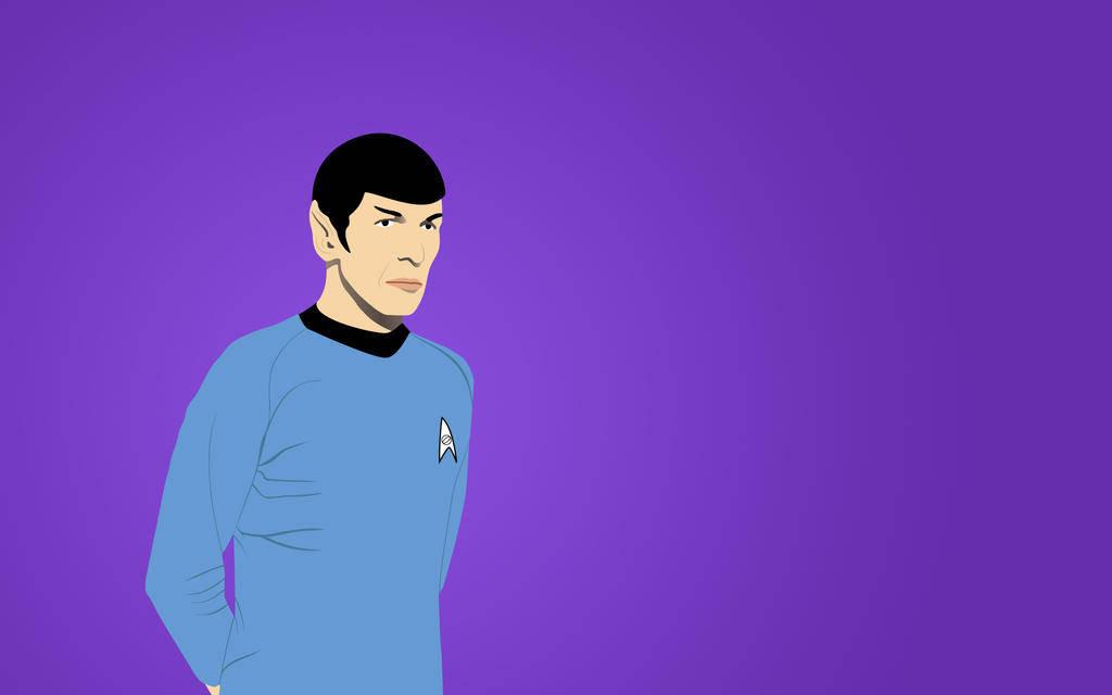 Spock On Purple Wallpaper