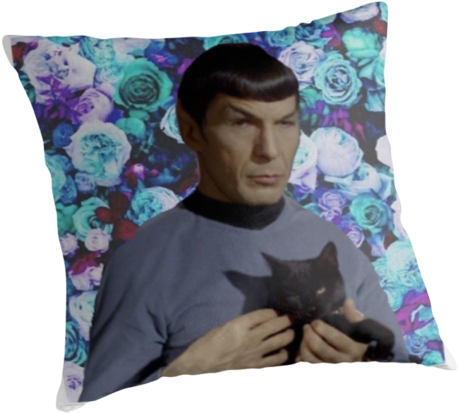 Spockand Cat Cushion Design PNG