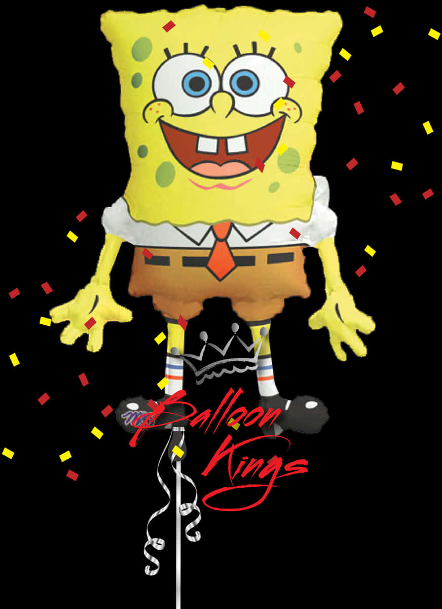 Sponge Bob Balloon Kings Celebration PNG