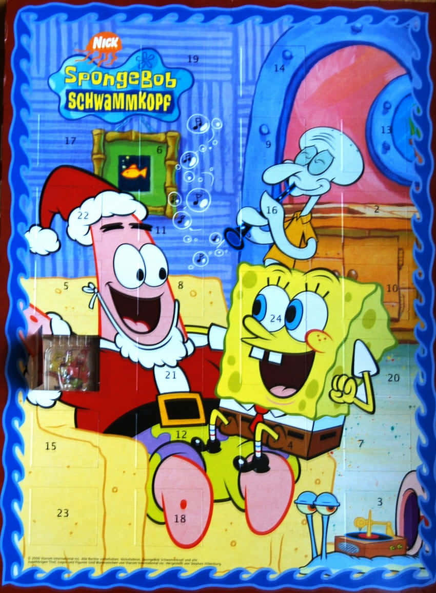 Sponge Bob Christmas Advent Calendar Wallpaper