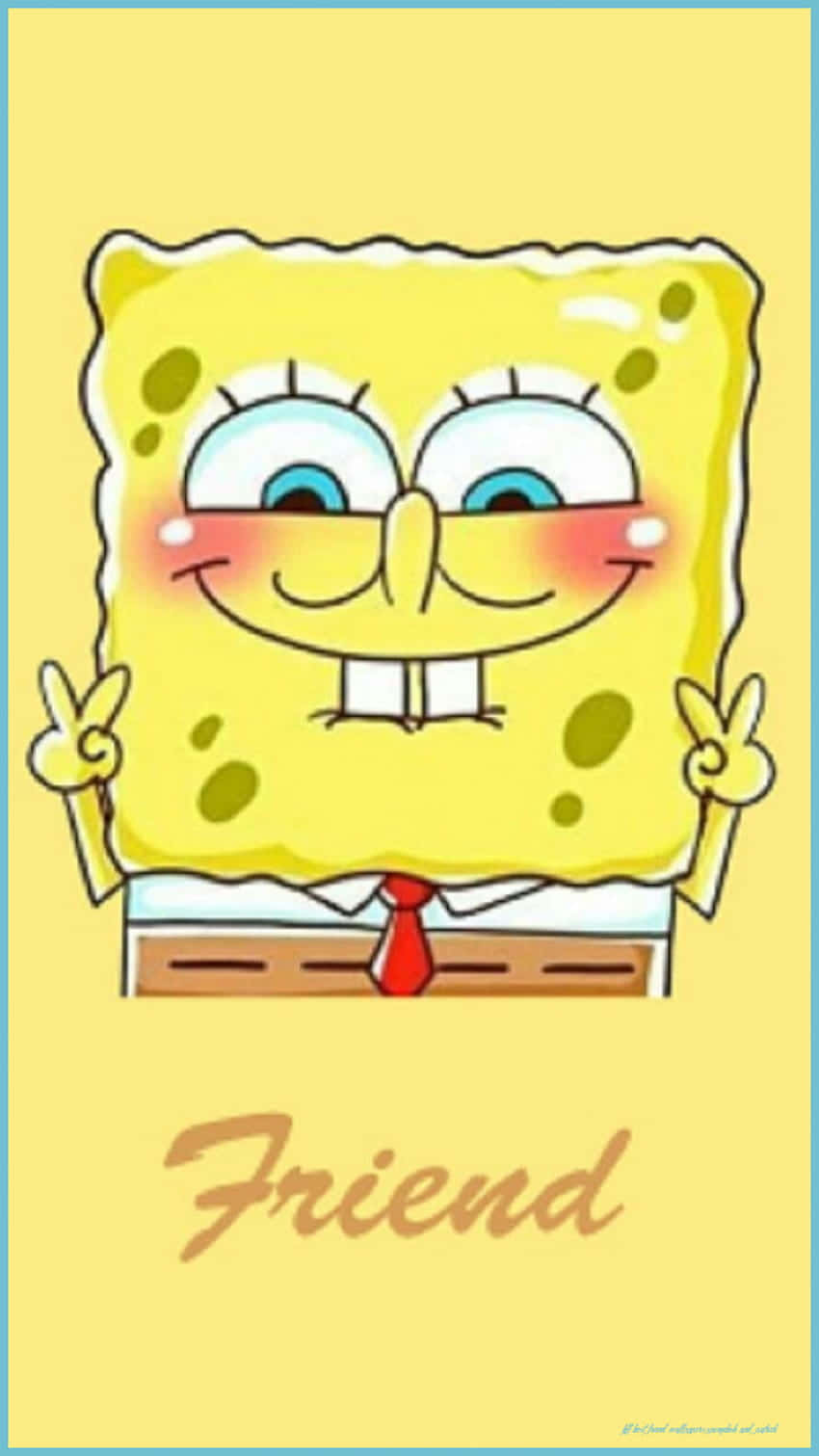 Download Sponge Bob Cute Matching Best Friend Wallpaper Design Wallpaper |  Wallpapers.Com