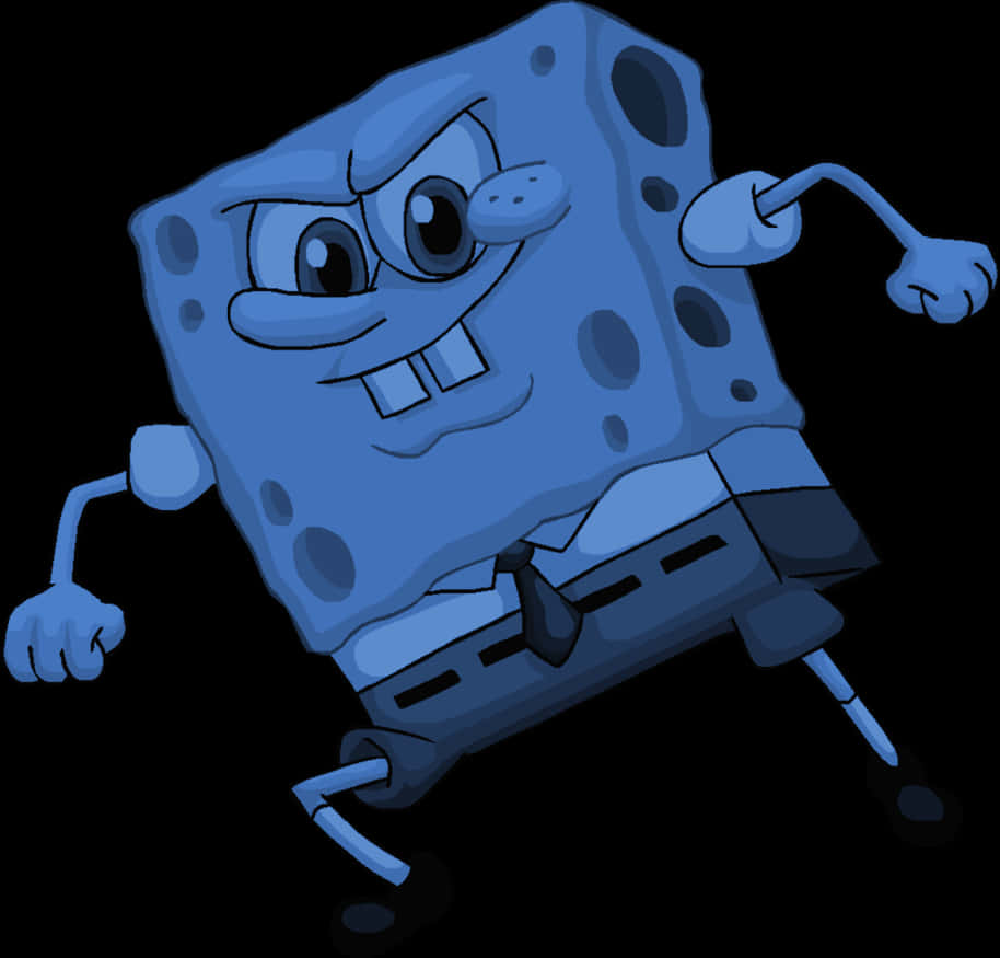 Sponge Bob Square Pants Blue Background PNG