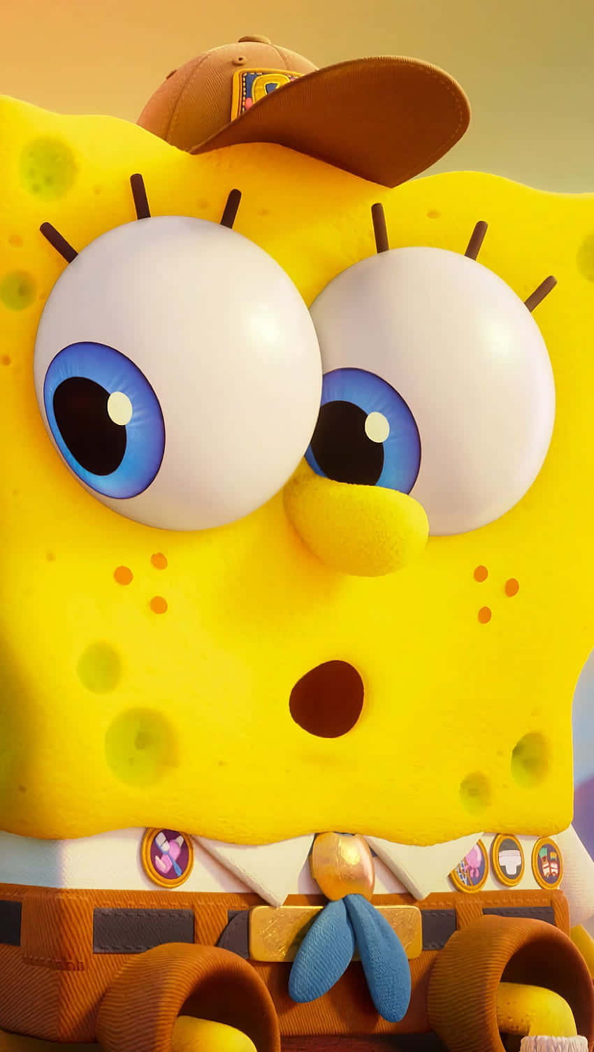 Sponge Bob Square Pants Movie Character Closeup Wallpaper