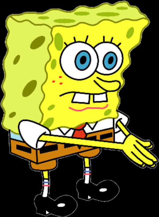 Sponge Bob Square Pants Sitting PNG