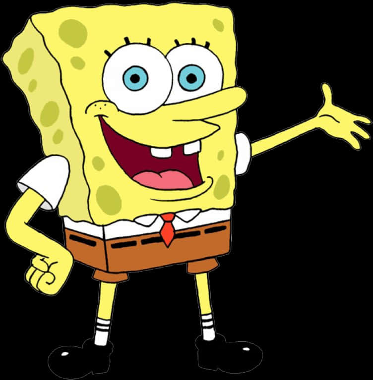 Download Sponge Bob Square Pants Waving | Wallpapers.com