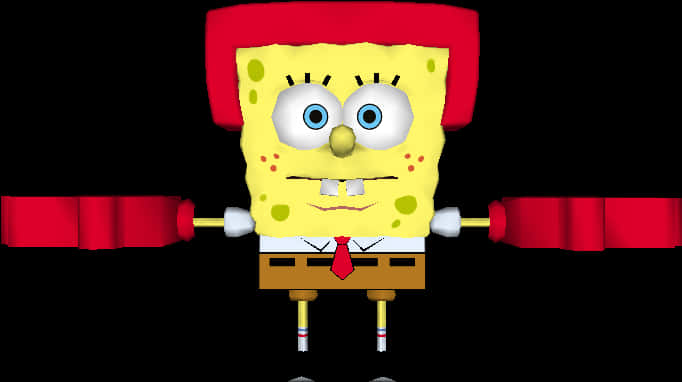 Sponge Bob Square Pants3 D Model PNG