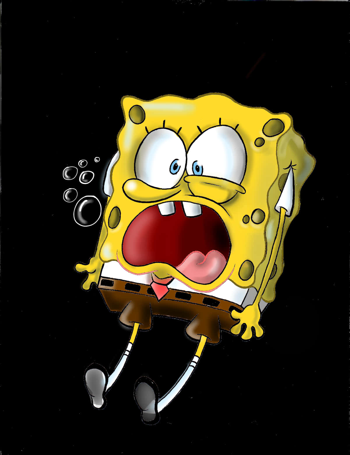 Sponge Bob_ Surprised_ Expression PNG