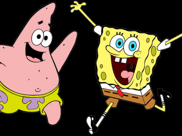 Sponge Boband Patrick Happy Moments PNG