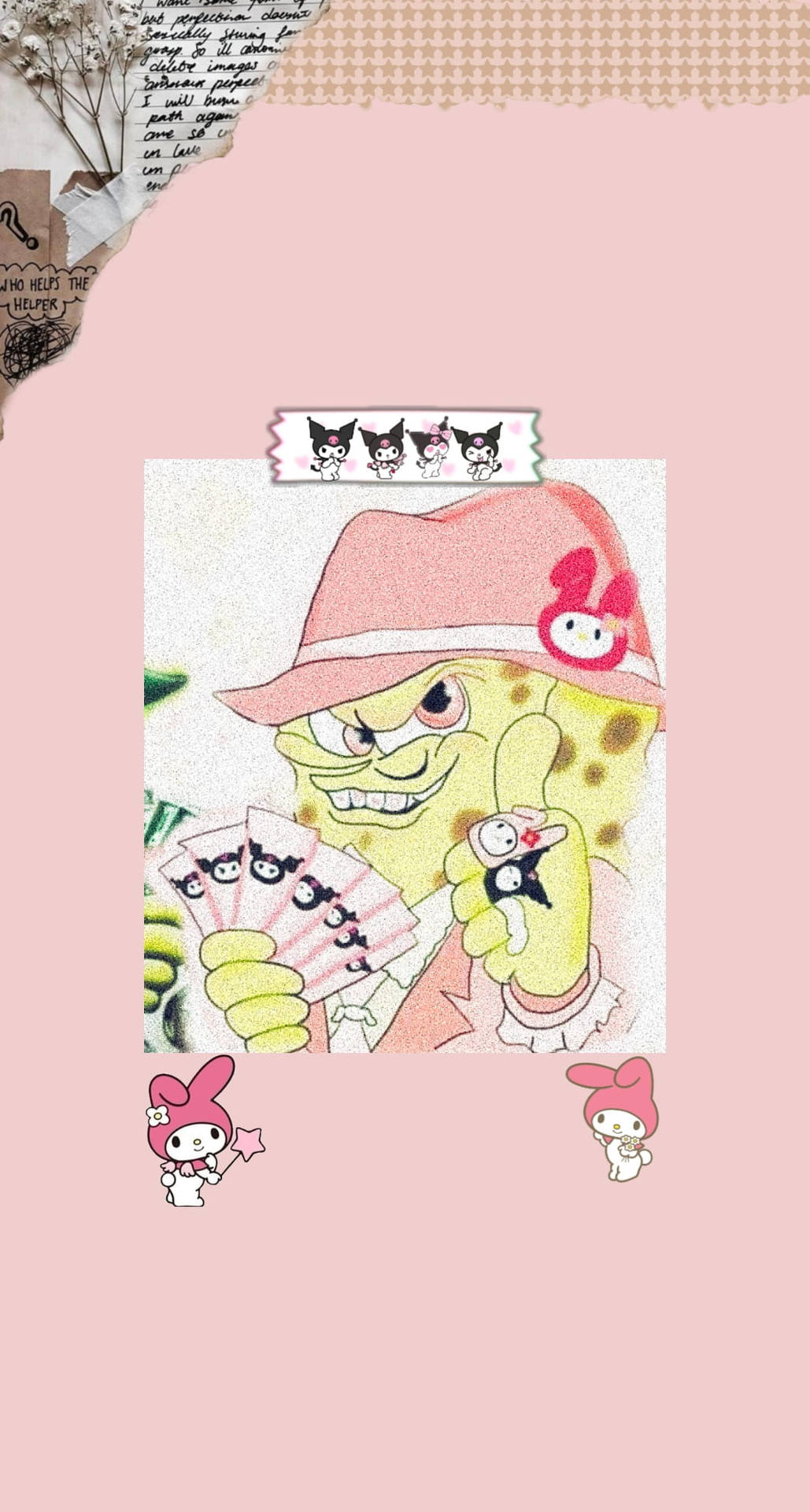 Spongebob And My Melody Kuromi Wallpaper