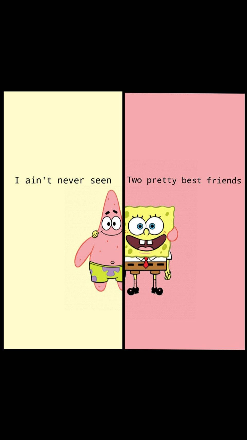 Spongebob And Patrick Matching Best Friends Background
