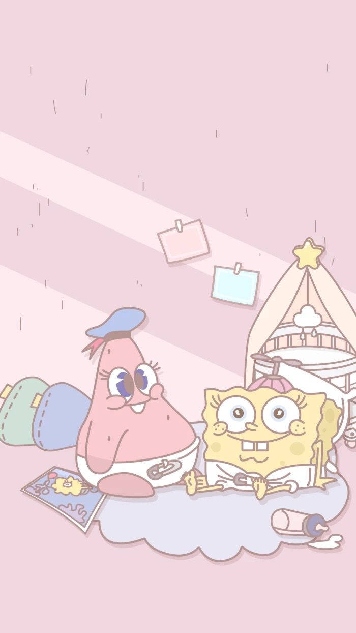 SpongeBob And Patrick Soft Aesthetic Wallpaper