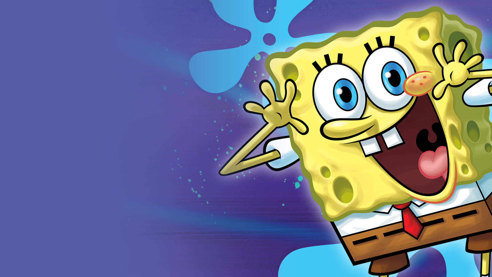 Join Spongebob, Patrick, Squidward and Sandy on a Bikini Bottom Adventure Wallpaper
