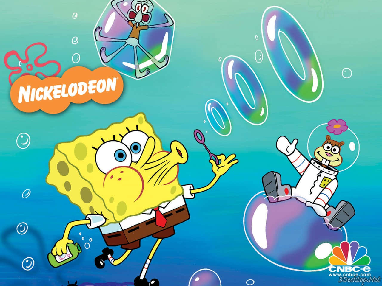 All of your favorite SpongeBob characters gathered together! Wallpaper