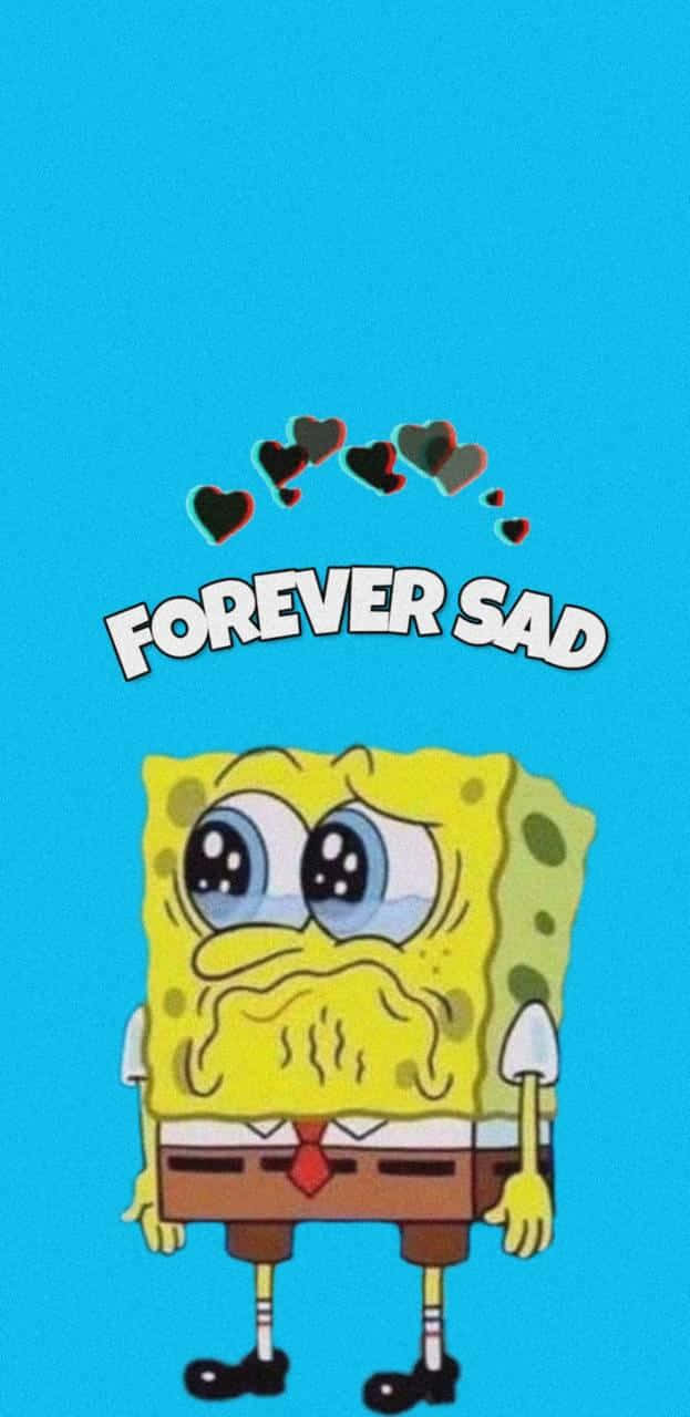 Spongebob græder evigt trist pølse tapet Wallpaper