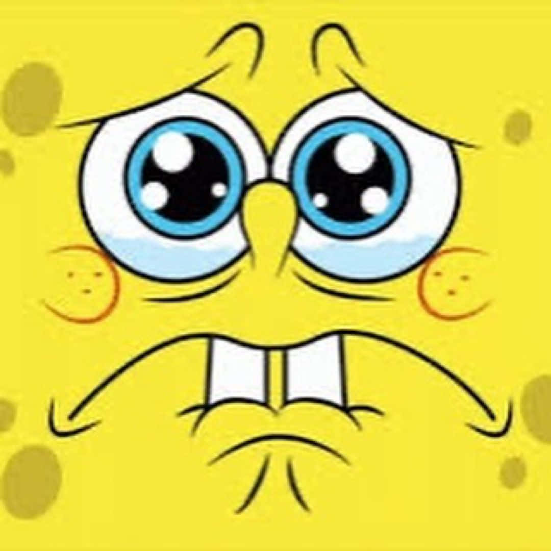 Close-up Face Of Spongebob Crying Wallpaper