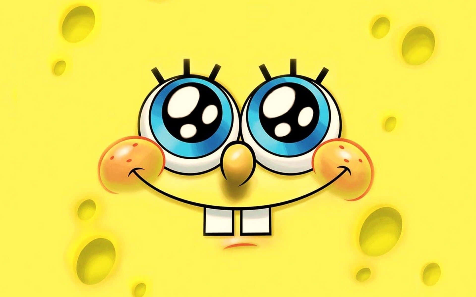 Spongebob brings his signature grin and enthusiasm to your home Wallpaper