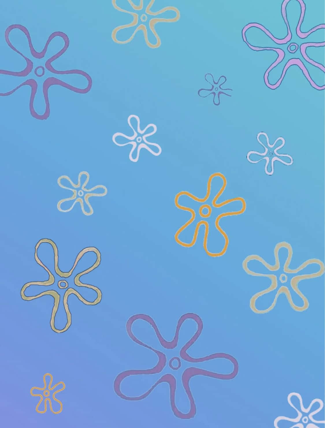 Spongebobblomporträtt Telefonbakgrund