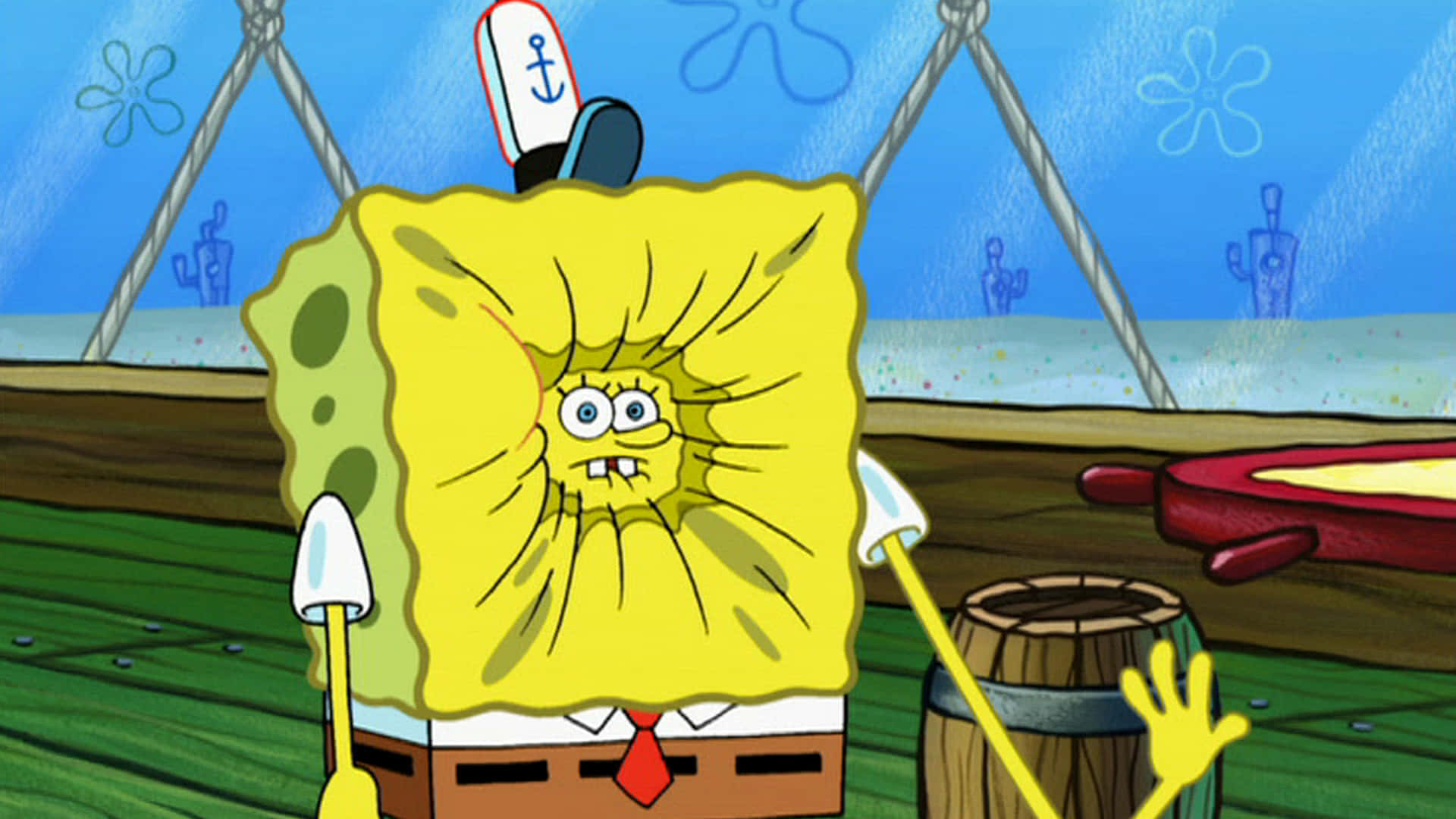 SpongeBob Shrink Face Funny Picture