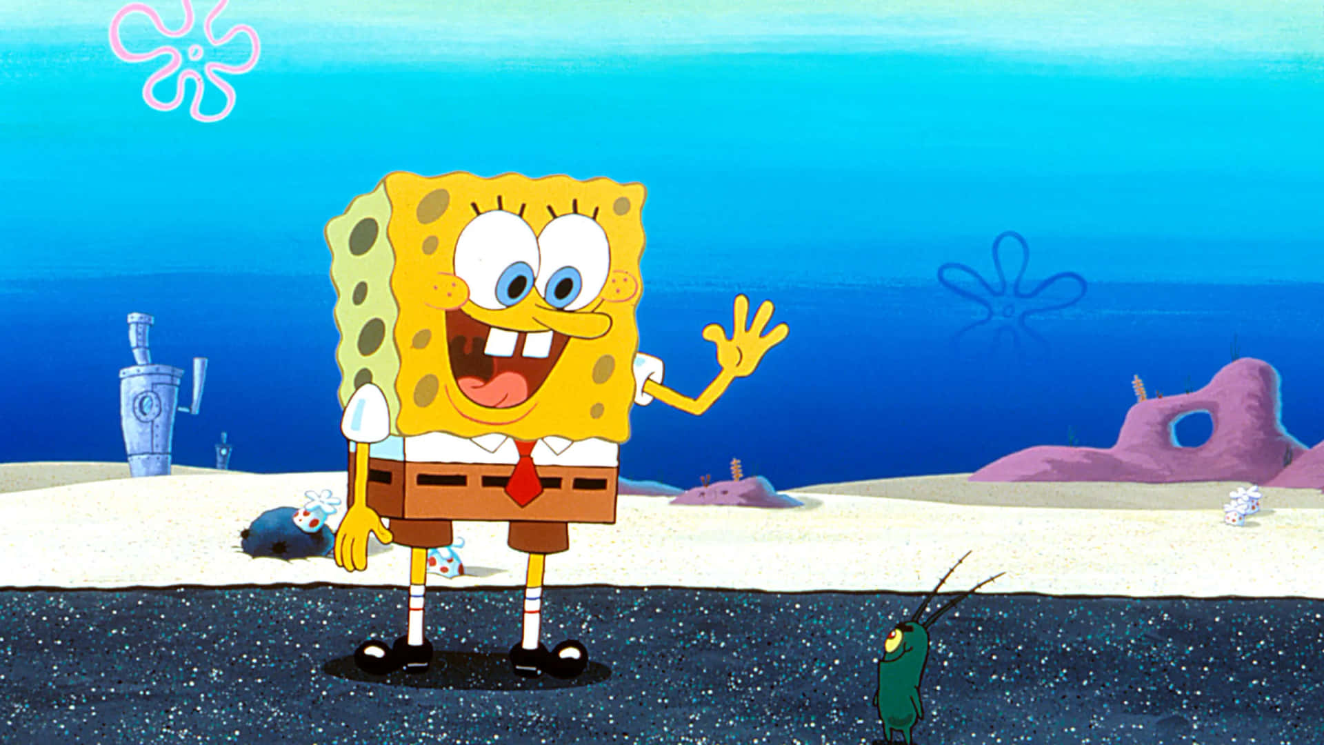 Spongeboboch Plankton Rolig Bild