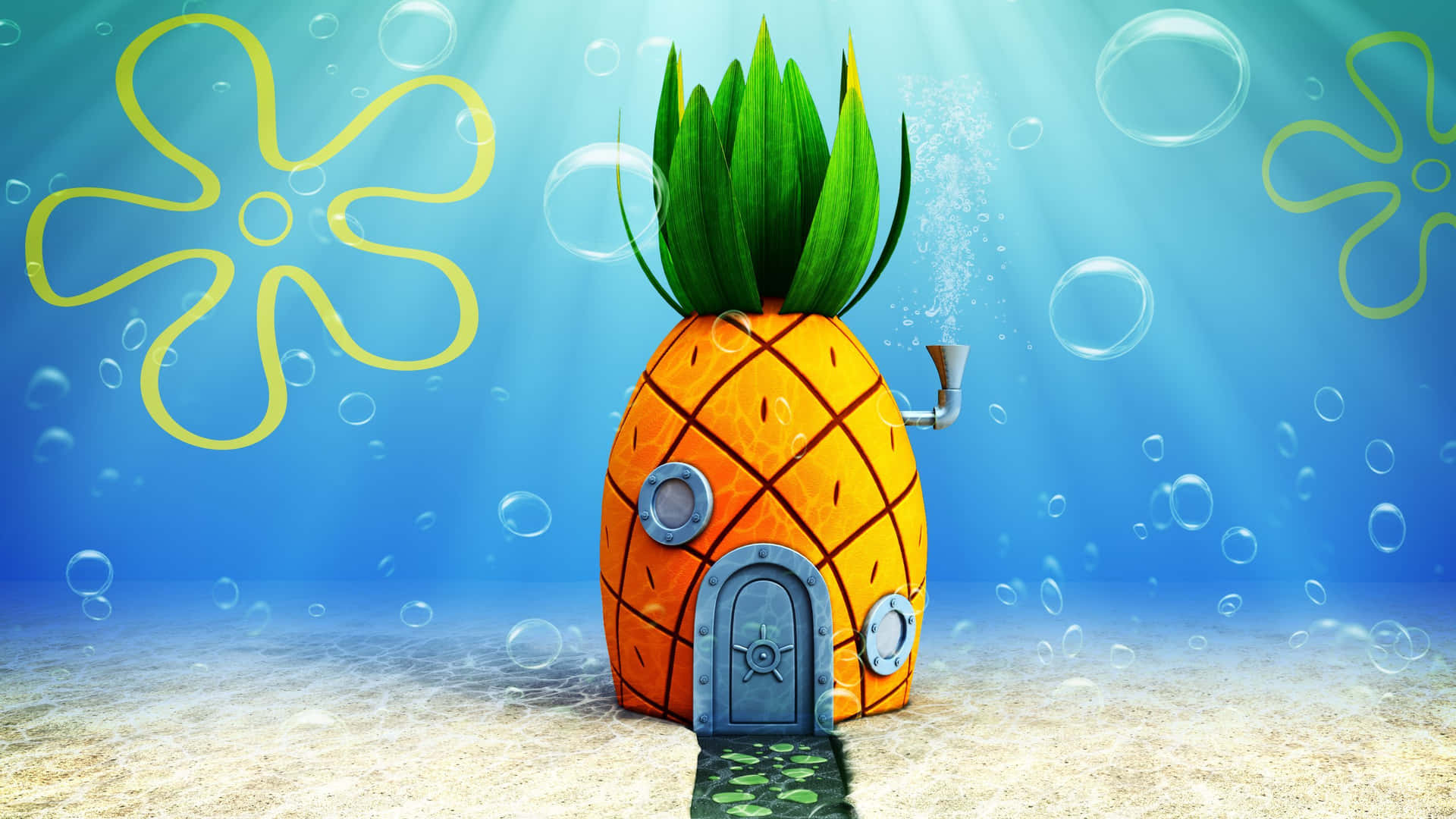 Welcome to Spongebob's Pineapple House Wallpaper