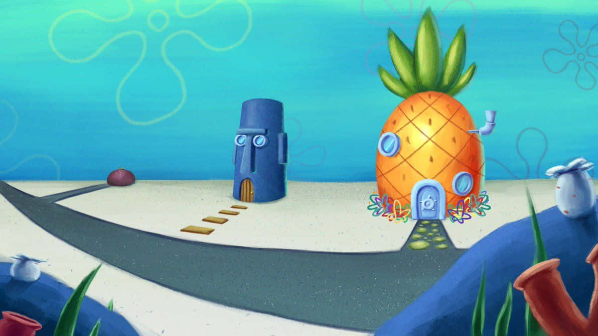 Welkommen til Spongebobs Ananas Hus! Wallpaper