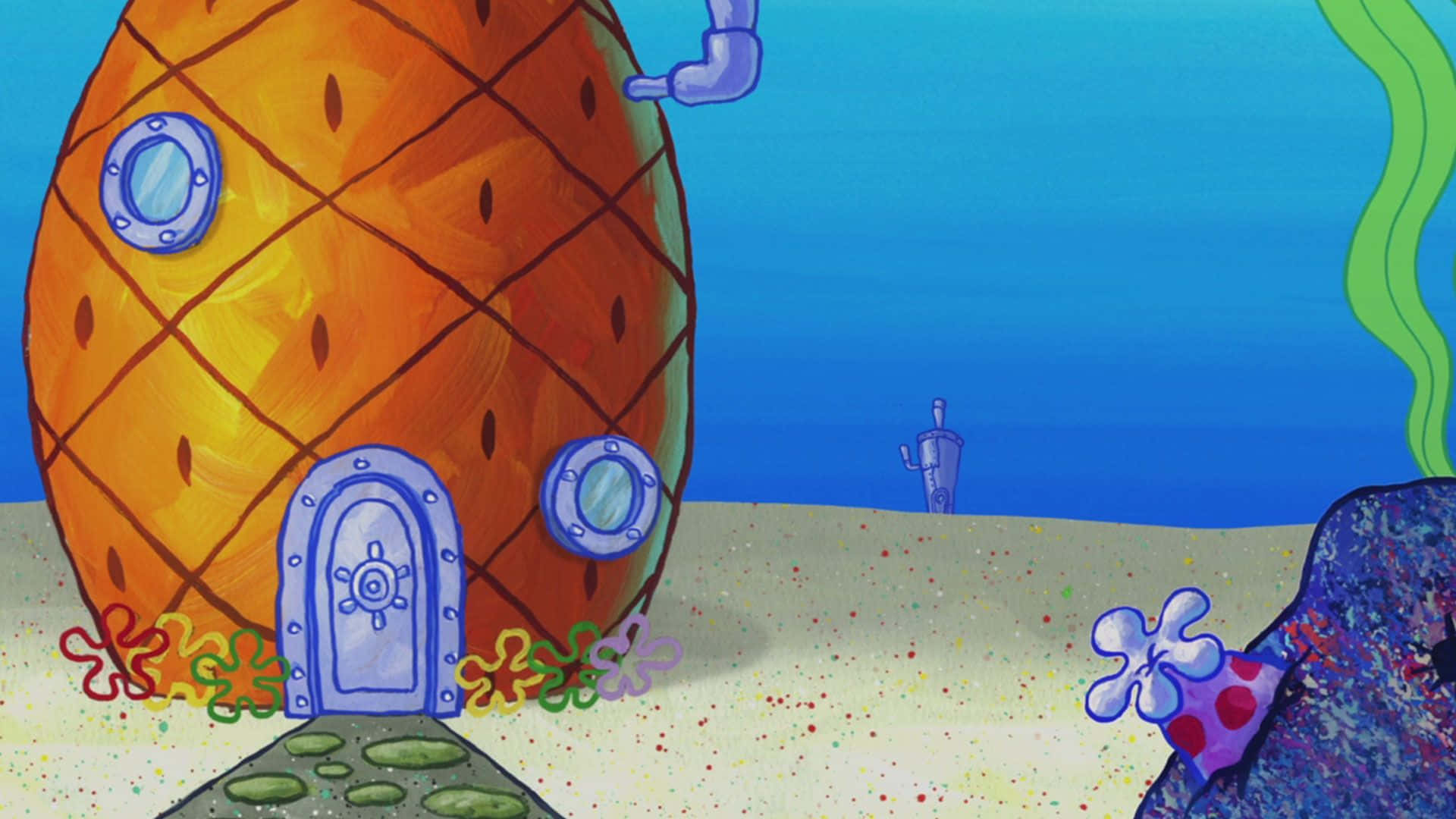 Benvenutoalla Casa Di Spongebob! Sfondo