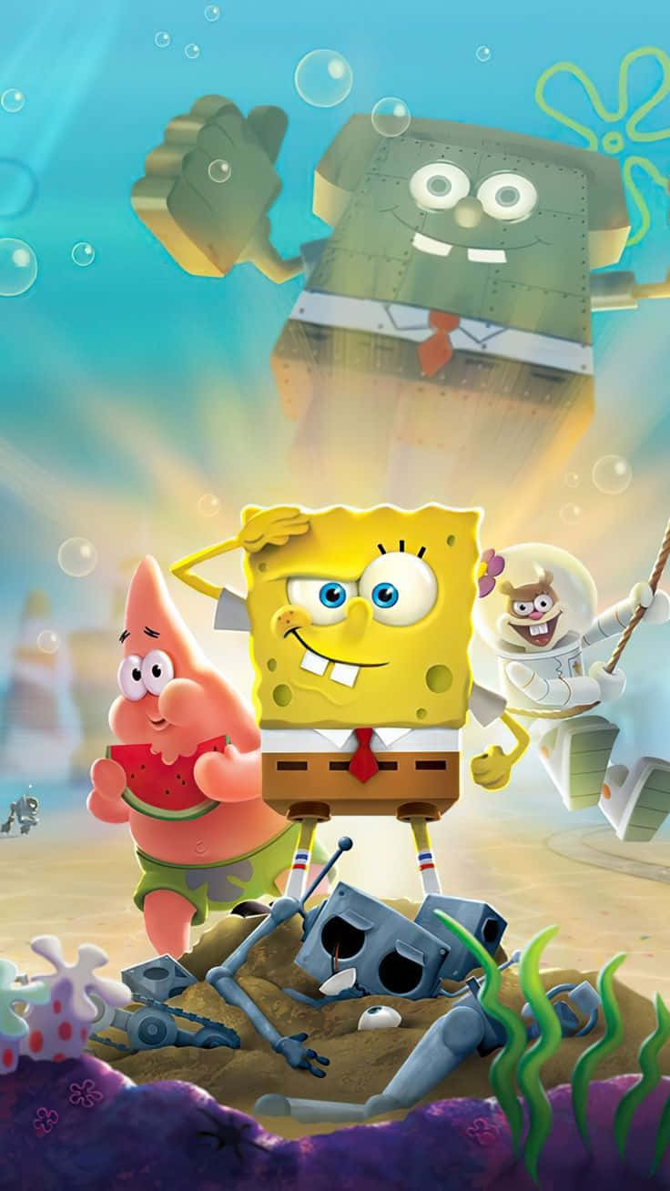 Download “spongebob Cries Over A Troubling Situation.” Wallpaper