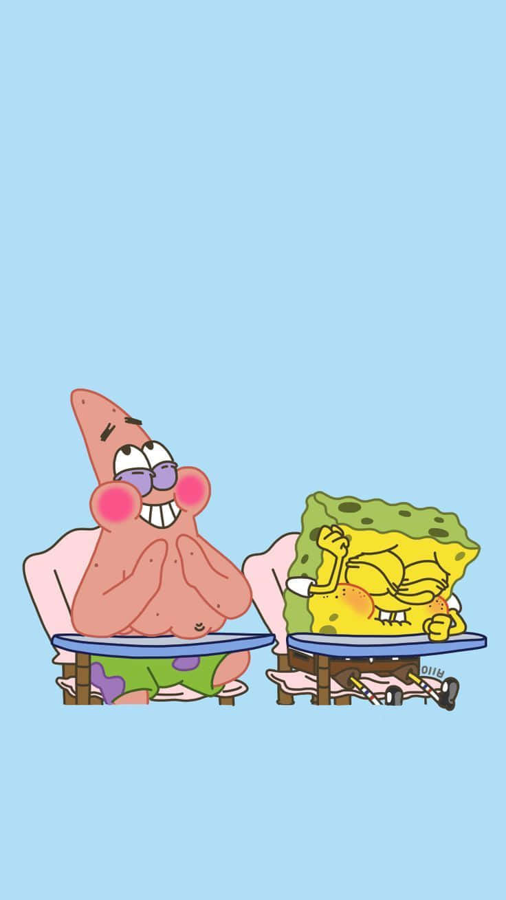 Download “spongebob Cries Over A Troubling Situation.” Wallpaper