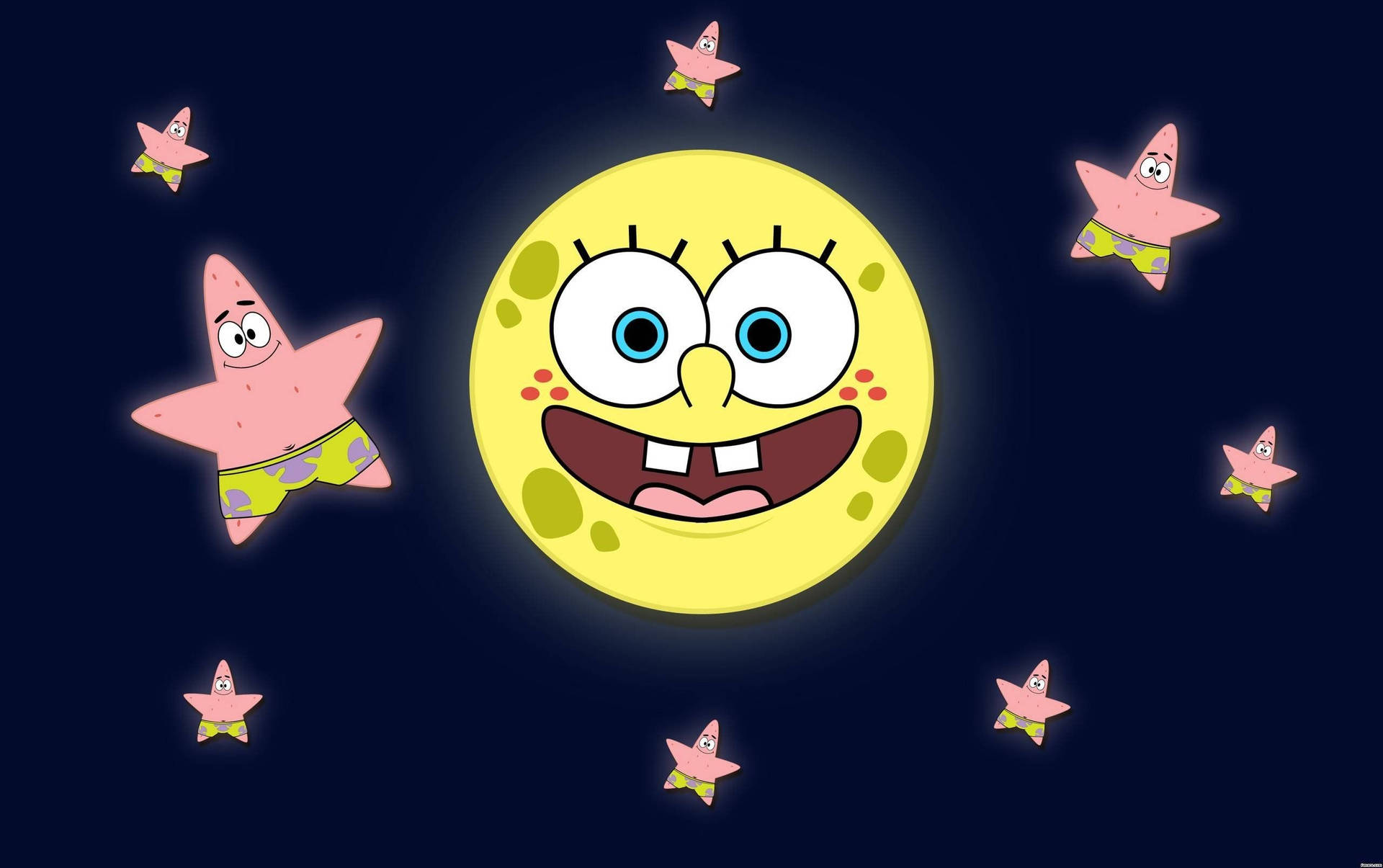 Spongebob Meme Moon And Stars