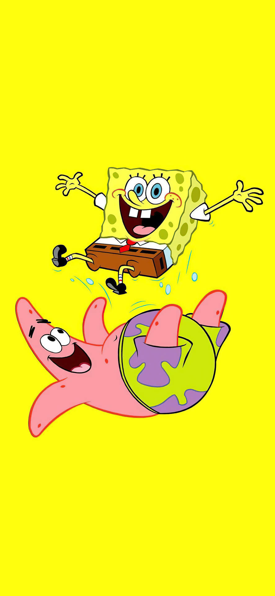 Spongebobe Patrick Iphone X Cartoon. Papel de Parede